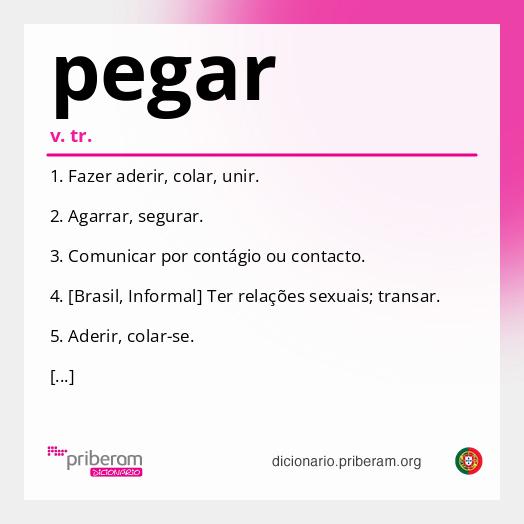 Significado de pegar